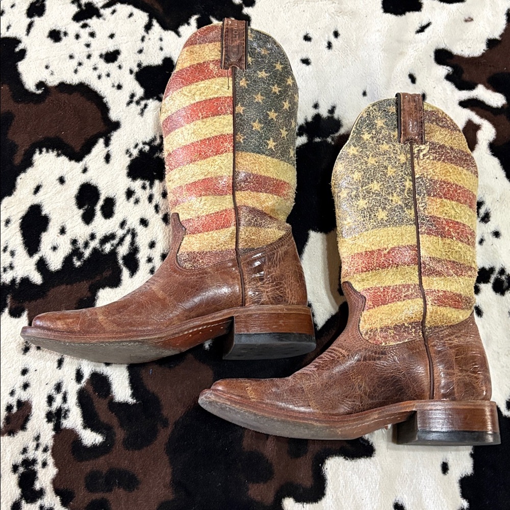 Boulet Rodeo Collection American Flag Boots; Size 7 - Picture 6 of 9